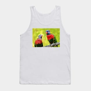 Two Rainbow Lories Tank Top